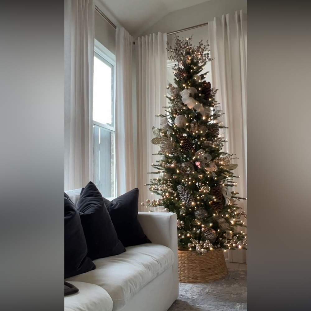 Viral Tik Tok twinkle tree, 7.5ft Artificial Grand Duchess Balsam Fir Slim Size